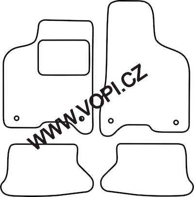 Přesné gumové koberce béžové / šedé Volkswagen Lupo 1998 - 2004